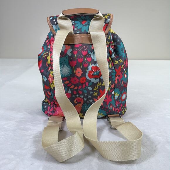 Lily Bloom Backpack Playful Garden Cats Eco-friendly Grey/Multi-Color Charity - Picture 3 of 15